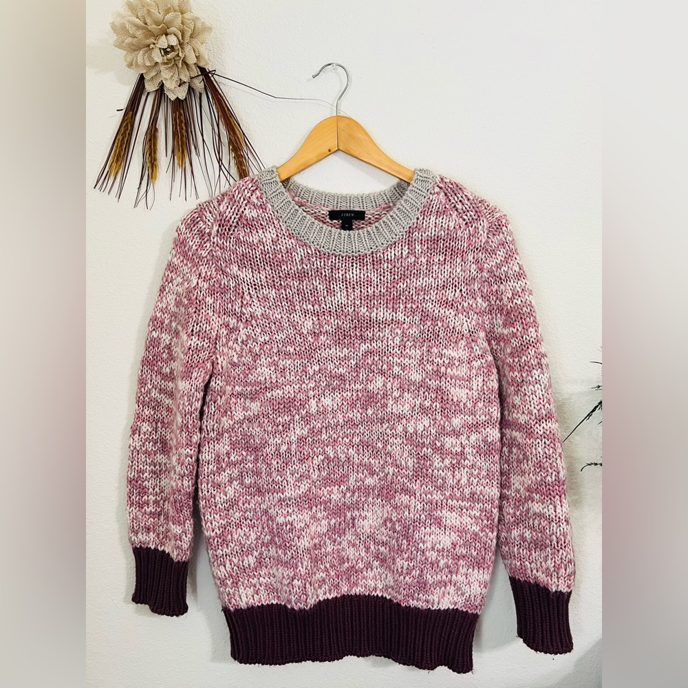 J. Crew Wool Blend Crewneck Sweater Size M - Picture 1 of 7